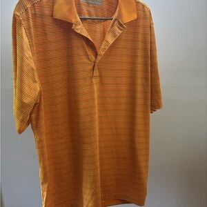 Vibrant Orange Textured Polo Shirt